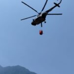 Aeronaves se incorporan a combate de incendios forestal en Río Blanco 